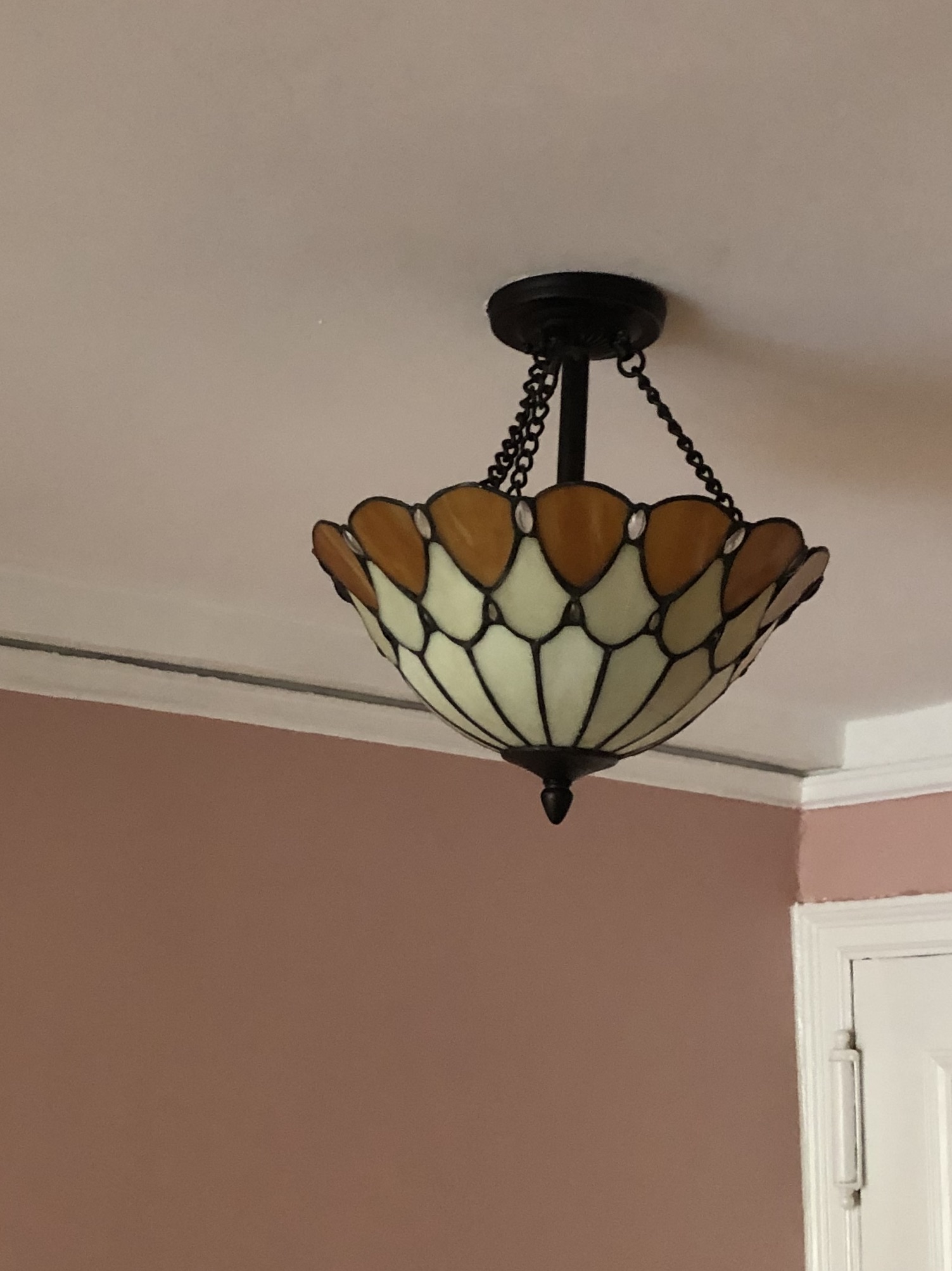 After, plastered ceiling